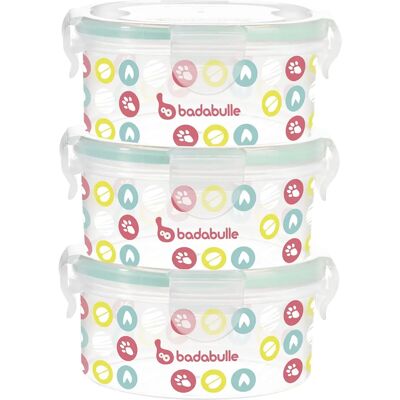 Badabulle MaxiBox 3 x 300ml Sin BPA Lunch Boxes Badabulle MaxiBox 3 x 300ml Sin BPA Lunch Boxes
