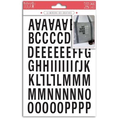 Draeger 126 Lettres à Coudre - Noir Enjoy - Lettres pour Textiles Draeger 126 Lettres à Coudre - Noir Enjoy - Lettres pour Textiles
