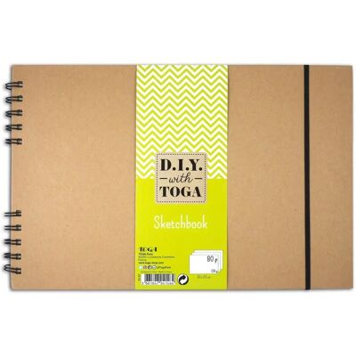 Draeger D.I.Y avec Toga - Carnet Kraft 30x20cm Spiral - Publicité Draeger D.I.Y avec Toga - Carnet Kraft 30x20cm Spiral - Publicité
