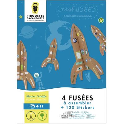 Pirouette Cacahouète Kit d'avions en papier écologique - 6 avions + autocollants - 4-11 ans - Publicité Pirouette Cacahouète Kit d'avions en papier écologique - 6 avions + autocollants - 4-11 ans - Publicité
