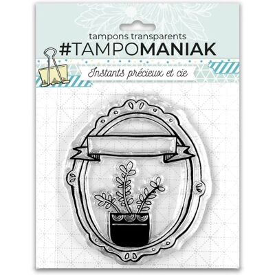 Infocrea PTM-0005 Decoratieve Stempel - Elegant Plantenportret - 7,5x7cm Infocrea PTM-0005 Decoratieve Stempel - Elegant Plantenportret - 7,5x7cm