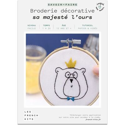 Francuskie zestawy wielobarwne DIY box do haftu - Król Niedźwiedź - Zestaw do rękodzieła dla dzieci Francuskie zestawy wielobarwne DIY box do haftu - Król Niedźwiedź - Zestaw do rękodzieła dla dzieci