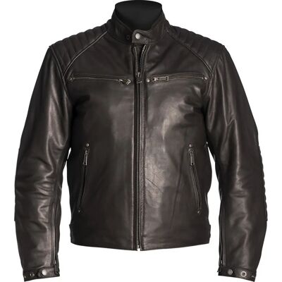 Chaqueta de cuero de motocicleta Helstons Rocket - Marrón, Talla M Chaqueta de cuero de motocicleta Helstons Rocket - Marrón, Talla M