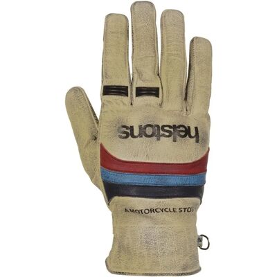 Gants Moto Helstons Mora Beige - Niveau CE 1 - Publicité Gants Moto Helstons Mora Beige - Niveau CE 1 - Publicité