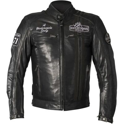 Helstons Indy Motorrad Lederjacke - Schwarz S Unisex Helstons Indy Motorrad Lederjacke - Schwarz S Unisex