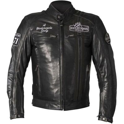Blouson en cuir Helstons Indy - Noir S Unisexe - Publicité Blouson en cuir Helstons Indy - Noir S Unisexe - Publicité