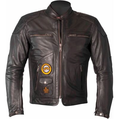 Giacca in pelle da moto Helstons Tracker - Nero - XL Giacca in pelle da moto Helstons Tracker - Nero - XL