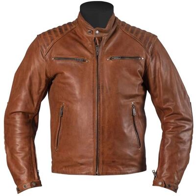 Chaqueta de cuero de motocicleta Helstons Rocket - Búfalo, Marrón, M Chaqueta de cuero de motocicleta Helstons Rocket - Búfalo, Marrón, M