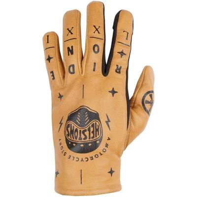 Guantes de Moto Helstons Kustom - Cuero Ventilado Vintage Guantes de Moto Helstons Kustom - Cuero Ventilado Vintage