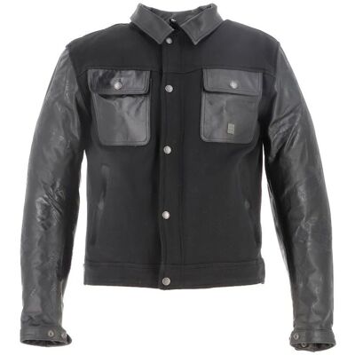Veste en cuir textile de moto imperméable Helstons Kansas - Noir (M) - Publicité Veste en cuir textile de moto imperméable Helstons Kansas - Noir (M) - Publicité