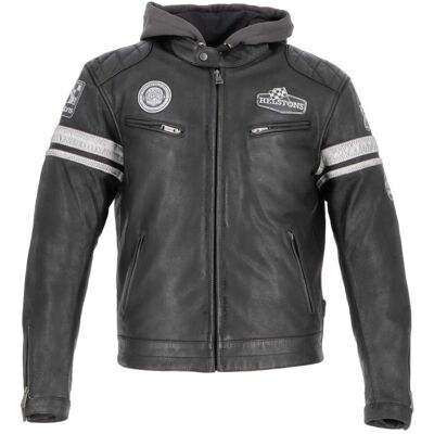 Helstons Riposte Motorrad-Lederjacke - Schwarz - 2XL Helstons Riposte Motorrad-Lederjacke - Schwarz - 2XL