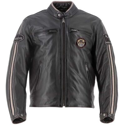 Helstons - Giacca moto vintage Beige - Ace Cuir Rag 10 ans Helstons - Giacca moto vintage Beige - Ace Cuir Rag 10 ans
