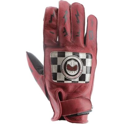 Gants Moto Helstons Logo - Style Vintage, Rouge/Noir, 3XL - Publicité Gants Moto Helstons Logo - Style Vintage, Rouge/Noir, 3XL - Publicité