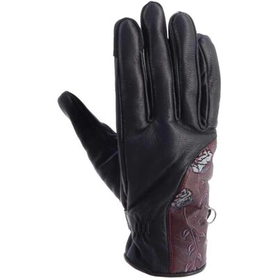 Guantes de moto de verano Helstons Flower - Rojo - M L - Mujer Guantes de moto de verano Helstons Flower - Rojo - M L - Mujer