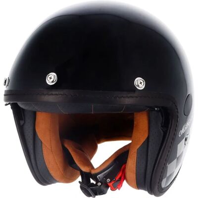 Helstons - Casco Course de Carbono Negro/Blanco - ECE 22.06 Helstons - Casco Course de Carbono Negro/Blanco - ECE 22.06