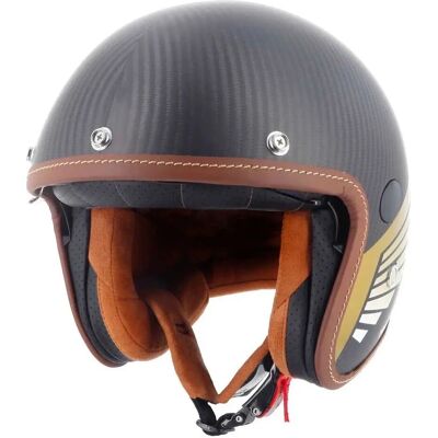 Helstons - Modello 2206 - Casco nero/dorato in fibra di carbonio - Casco Helstons - Modello 2206 - Casco nero/dorato in fibra di carbonio - Casco