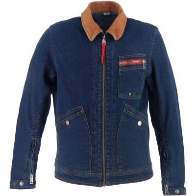 Helstons - Blouson James Toile Denim Azul - Chaqueta de motocicleta Helstons - Blouson James Toile Denim Azul - Chaqueta de motocicleta
