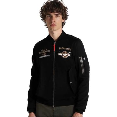 Giacca in Canvas Nero Tiger HELSTONS - Giacca Giacca in Canvas Nero Tiger HELSTONS - Giacca