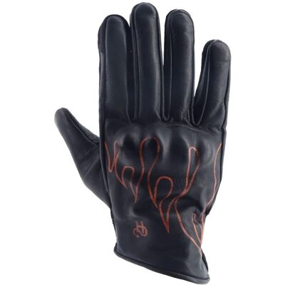 Helstons - Guanti Rod Air Ete Cuir Nero/Arancione - Guanti moto Helstons - Guanti Rod Air Ete Cuir Nero/Arancione - Guanti moto