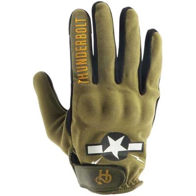 Guantes Helstons Thunderbolt Ete 4Ways Cuero Khaki/Negro - Guantes de moto Guantes Helstons Thunderbolt Ete 4Ways Cuero Khaki/Negro - Guantes de moto