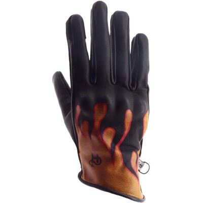 Helstons - Guanti Donna Rody Air Ete Pelle Nero/Arancione/Rosso - Guanti Moto Helstons - Guanti Donna Rody Air Ete Pelle Nero/Arancione/Rosso - Guanti Moto