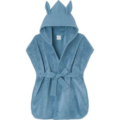 Serviette de bain bambou à capuche BB & Co - Bleu doux - Publicité Serviette de bain bambou à capuche BB & Co - Bleu doux - Publicité
