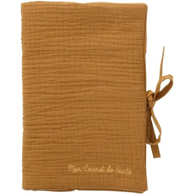 BB & Co - Protège-carnet de santé gaze de coton havane - Double gaze coton - Health record cover - Publicité BB & Co - Protège-carnet de santé gaze de coton havane - Double gaze coton - Health record cover - Publicité