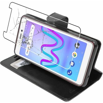 Ebeststar - Wiko Jerry 3 - Negro - Cristal templado - Funda Ebeststar - Wiko Jerry 3 - Negro - Cristal templado - Funda