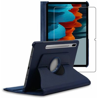 Ebeststar - Galaxy Tab S7 SM-T870 - Cuir bleu foncé - Publicité Ebeststar - Galaxy Tab S7 SM-T870 - Cuir bleu foncé - Publicité