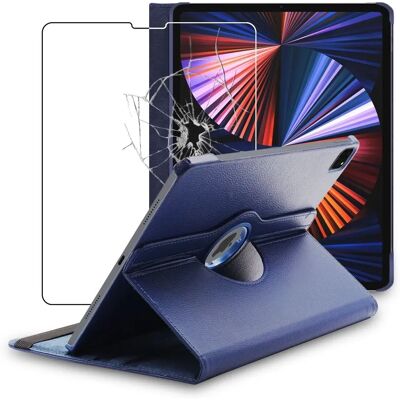 Ebeststar iPad Pro 12.9 M1 - Rotatif - Bleu - Case - Publicité Ebeststar iPad Pro 12.9 M1 - Rotatif - Bleu - Case - Publicité