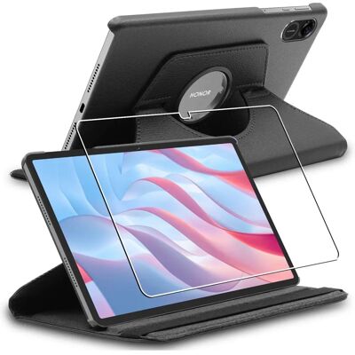 Ebeststar Honor Pad X9 Coque en Cuir 360° Rotative + Verre Trempé - Étui de Tablette - Publicité Ebeststar Honor Pad X9 Coque en Cuir 360° Rotative + Verre Trempé - Étui de Tablette - Publicité