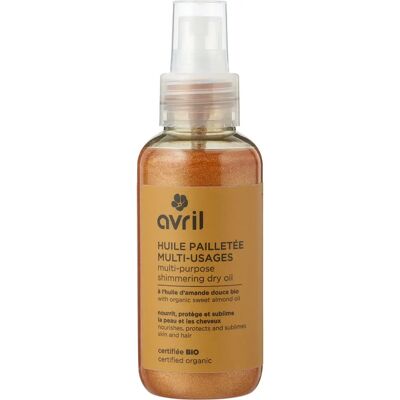 Olio glitterato multiuso biologico Avril 100ml Olio glitterato multiuso biologico Avril 100ml