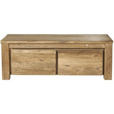 BERAH GETAH Table basse en teck recyclé avec tiroirs - Table basse - Publicité BERAH GETAH Table basse en teck recyclé avec tiroirs - Table basse - Publicité