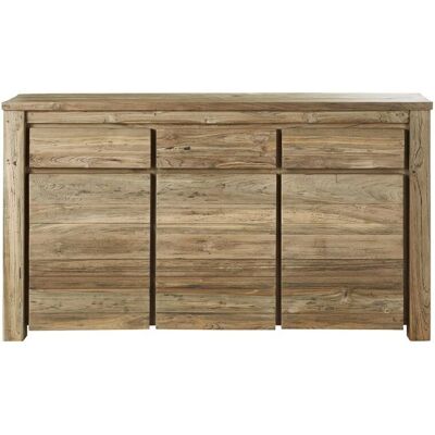 Buffet en teck recyclé BERAH GETAH - 3 portes & tiroirs - 160x90cm - Publicité Buffet en teck recyclé BERAH GETAH - 3 portes & tiroirs - 160x90cm - Publicité