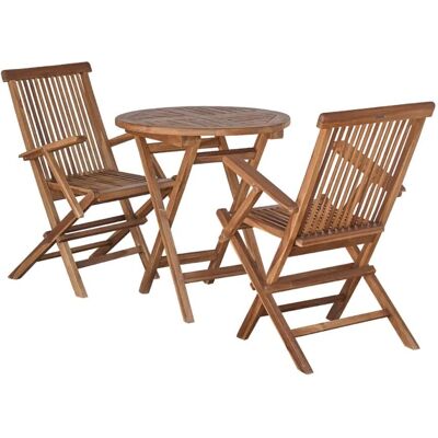 Ensemble de Mobilier de Jardin BERAH GETAH - Pliant Teck 2-4 Personnes - Publicité Ensemble de Mobilier de Jardin BERAH GETAH - Pliant Teck 2-4 Personnes - Publicité