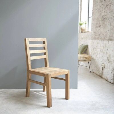 Chaise en Teck Recyclé Berah Getah - Intérieur/Extérieur - Publicité Chaise en Teck Recyclé Berah Getah - Intérieur/Extérieur - Publicité