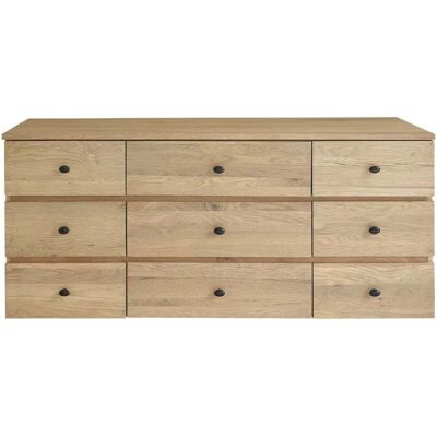 Meuble de salle de bain en chêne BERAH GETAH - Double vasque, 140cm - Publicité Meuble de salle de bain en chêne BERAH GETAH - Double vasque, 140cm - Publicité