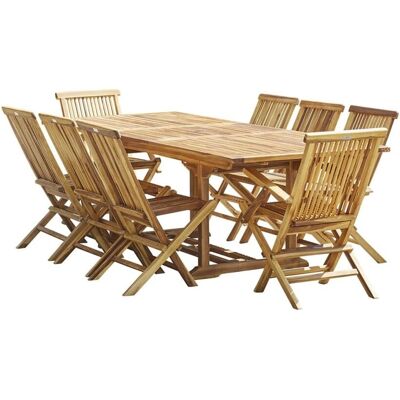 BERAH GETAH Ensemble de Mobilier de Jardin en Teck Huilé - Publicité BERAH GETAH Ensemble de Mobilier de Jardin en Teck Huilé - Publicité