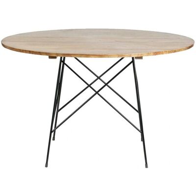 Table à Manger Ronde en Bois Naturel Berah Getah - Table de Repas - Publicité Table à Manger Ronde en Bois Naturel Berah Getah - Table de Repas - Publicité