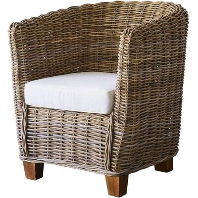 Fauteuil de jardin BERAH GETAH - Kubu naturel, intérieur/extérieur, 70x80x70cm - Publicité Fauteuil de jardin BERAH GETAH - Kubu naturel, intérieur/extérieur, 70x80x70cm - Publicité