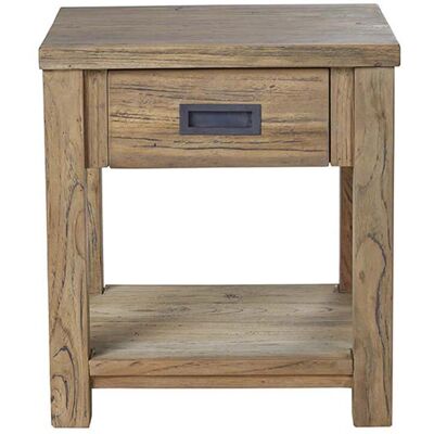 Berah Getah - Teak Nightstand - Teak recyclé - Table de chevet - Publicité Berah Getah - Teak Nightstand - Teak recyclé - Table de chevet - Publicité