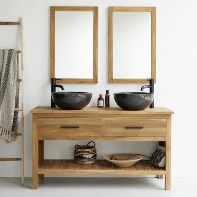 BERAH GETAH - MARLI - Teak - Teinte naturelle - meuble lavabo - Publicité BERAH GETAH - MARLI - Teak - Teinte naturelle - meuble lavabo - Publicité