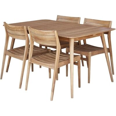 Wilsa Naples Gartenset - Massiv Teak 4-6 Sitzplätze Wilsa Naples Gartenset - Massiv Teak 4-6 Sitzplätze