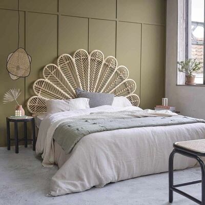 Tête de lit en rotin Berah Getah - Naturel, 180x200 cm - Style bohème - Publicité Tête de lit en rotin Berah Getah - Naturel, 180x200 cm - Style bohème - Publicité