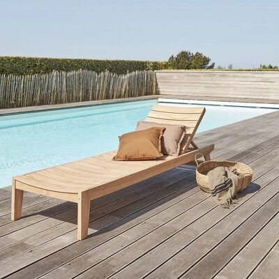Transat en teck massif Wilsa - Mobilier extérieur durable - Publicité Transat en teck massif Wilsa - Mobilier extérieur durable - Publicité