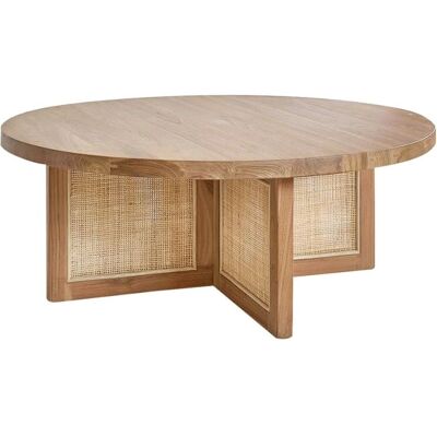 BERAH GETAH Table Basse Ronde en Teck - Coffee Table - Publicité BERAH GETAH Table Basse Ronde en Teck - Coffee Table - Publicité