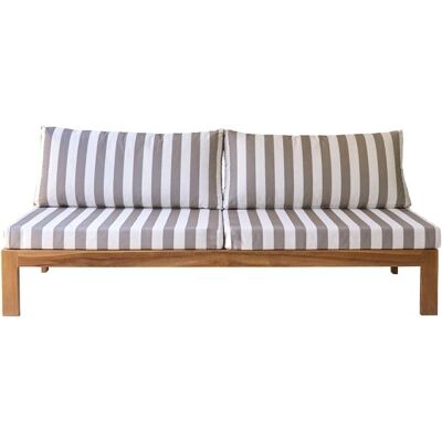 BERAH GETAH Canapé de jardin blanc taupe - Canapé de jardin - Publicité BERAH GETAH Canapé de jardin blanc taupe - Canapé de jardin - Publicité