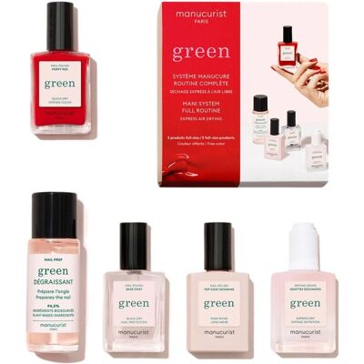 Manucurist Green Poppy Red Kompletny zestaw do manicure - Manicure Routine Manucurist Green Poppy Red Kompletny zestaw do manicure - Manicure Routine