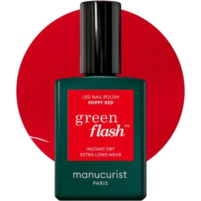 Manucurist Green Flash Poppy Red Nagellack 15ml - Nagellack Manucurist Green Flash Poppy Red Nagellack 15ml - Nagellack