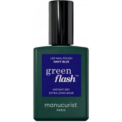 Manucurist Green Flash Navy Blue Nagellak - Semi-permanent, Vegan, 15ml Manucurist Green Flash Navy Blue Nagellak - Semi-permanent, Vegan, 15ml